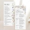Wedding Weekend Events Schedule | Wedding Itinerary Card Printable