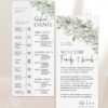 Wedding Timeline Template | Itinerary Weekend Events Editable