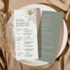 Boho Sage Green Wedding Itinerary Template | Weekend Events Printable