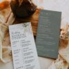Boho Sage Green Wedding Itinerary Template | Weekend Events Printable