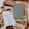 Printable Wedding Itinerary Template Boho Sage Green | Weekend Events Schedule Timeline Card