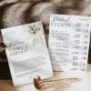Welcome Bag Letter Wedding Itinerary Template | Weekend Events Schedule Timeline With Icons