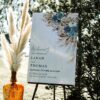 Boho Wedding Welcome Sign Template Editable | Navy Blue & Teal Floral Pampas Grass Digital Download Boho Wedding Welcome Sign Template Editable | Navy Blue & Teal Floral Pampas Grass Digital Download