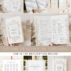 Cream Botanical Wedding Template Bundle | Editable Invitations, Reception Signs Templates Cream Botanical Wedding Template Bundle | Editable Invitations, Signs & Reception Templates