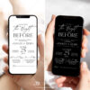 Modern Minimalist Wedding Rehearsal Dinner Evite Template | The Night Before Invitation Electronic