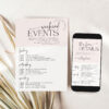 Bachelorette Weekend Itinerary Template Editable | Modern Schedule Itinerary Bachelorette