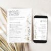 Printable Bachelorette Invites | Bridal Party Weekend Timeline Template Invitation