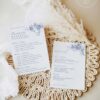 Minimalist Bachelorette Party Weekend Itinerary | Schedule of Events Blue Card