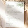 Bachelorette Invitation Itinerary Template | Floral French Floral Itinerary Printable