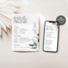 Modern Bachelorette Itinerary Template | Itinerary Bachelorette Party Printable Editable