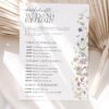 Electronic Bachelorette Weekend Itinerary Invitation | Wildflower Bachelorette Party Editable