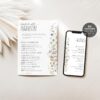 Electronic Bachelorette Weekend Itinerary Invitation | Wildflower Bachelorette Party Editable