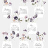 Printable Flowers Desk Calendar 2026 | Purple Floral Violet Poppy | Mini Calendar 2026 Printable Flowers Desk Calendar 2026 | Purple Floral Violet Poppy | Mini Calendar 2026