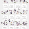 Printable Flowers Desk Calendar 2026 | Purple Floral Violet Poppy | Mini Calendar 2026 Printable Flowers Desk Calendar 2026 | Purple Floral Violet Poppy | Mini Calendar 2026