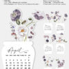 Printable Flowers Desk Calendar 2026 | Purple Floral Violet Poppy | Mini Calendar 2026 Printable Flowers Desk Calendar 2026 | Purple Floral Violet Poppy | Mini Calendar 2026