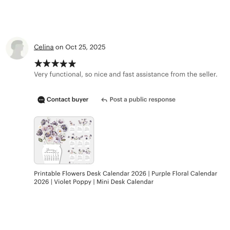 Testimonial AMY DIY CRAFT Calendar Printable