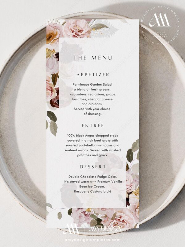 10+ Free Floral Menu Wedding Templates: Design a Bloom-Filled Feast Collection of Free Floral Menu Wedding Templates