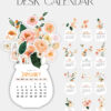 Peach Citrus 2026 Desk Calendar Printable | Watercolor Orange Floral Monthly Planner (SVG, PNG, PDF Templates) Peach Citrus 2026 Desk Calendar Printable - Watercolor Floral Monthly Planner (SVG, PNG, PDF Templates)