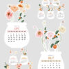 Peach Citrus 2026 Desk Calendar Printable | Watercolor Orange Floral Monthly Planner (SVG, PNG, PDF Templates) 2026 Floral Desk Calendar Printable, Peach Citrus Watercolor Monthly Planner Template, Die-Cut SVG PNG PDF, Reusable Digital Download