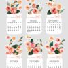 Citrus Floral 2026 Desk Calendar Printable, Cute Monthly Planner, Stand Template SVG PDF, Watercolor Aesthetic Office Decor, Digital Download