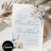 Boho Arch Dusty Blue Wedding Invitation Canva Template | Editable Wedding Suite | Pampas Grass Floral Boho Arch Dusty Blue Wedding Invitation Canva Template | Editable Wedding Suite | Pampas Grass Floral