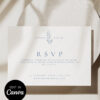 Classic Blue Monogram Floral Wedding Invitation Canva Template | Toile de Jouy Wedding Invite Set Classic Blue Monogram Floral Wedding Invitation Canva Template | Toile de Jouy Wedding Invite Set