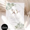 50th Wedding Anniversary Invitation Template