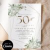 50th Wedding Anniversary Invitation Template