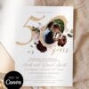 50th Wedding Invitation Anniversary Canva Template | Burgundy Gold Floral Photo Golden Anniversary Invite Printable 50th Wedding Invitation Anniversary Canva Template | Burgundy Gold Floral Photo Golden Anniversary Invite Printable