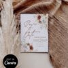 Bohemian Photo Save the Date Canva Template | Dusty Rust & Dried Florals Bohemian Photo Save the Date Canva Template | Dusty Rust & Dried Florals