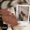 Dark Terracotta Save the Date Photo Template | Boho Rustic Wedding