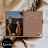 Photo Calendar Save the Date Template Canva | Terracotta Rust Canva Editable Digital Wedding Card