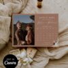 Photo Calendar Save the Date Template Canva | Terracotta Rust Wedding Card Editable Photo Calendar Save the Date Template Canva | Terracotta Rust Canva Editable Digital Wedding Card