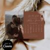 Terracotta Calendar Save the Date Wedding Photo Template | Rust Burnt Orange Canva Editable Terracotta Calendar Save the Date Wedding Photo Template | Rust Burnt Orange Canva Editable