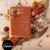 Terracotta Wedding Announcement Invitation Template | Rust Red Rose Floral Editable Canva | Boho Autumn Terracotta Wedding Announcement Invitation Template | Rust Red Rose Floral Editable Canva | Boho Autumn