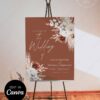 Dark Terracotta Wedding Welcome Sign Template Editable | Moody Boho Fall Wedding Printable Sign Dark Terracotta Wedding Welcome Sign Template Editable, Moody Boho Fall Wedding Decor, Rust Pampas Grass Printable Sign, Instant Download