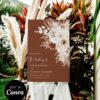 Moody Boho Wedding Welcome Sign Canva Template Editable | Dark Terracotta Rust Printable | Fall Wedding Decor Moody Boho Wedding Welcome Sign Template Editable, Dark Terracotta Diagonal Floral Sign, Rust Pampas Grass Printable, Fall Wedding Decor