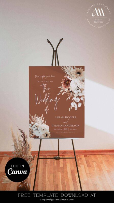 6+ Free Printable Wedding Sign Templates: Welcome Your Guests in Style! Free Printable Wedding Sign Templates