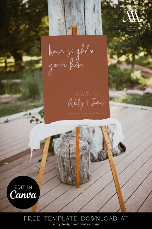 6+ Free Printable Wedding Sign Templates: Welcome Your Guests in Style! Free Printable Wedding Sign Templates
