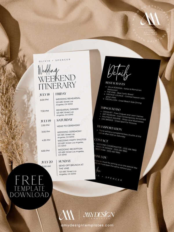 5+ Free Minimalist Wedding Itinerary Templates: Elegant Planning Made Simple Your Free Minimalist Wedding Itinerary Templates