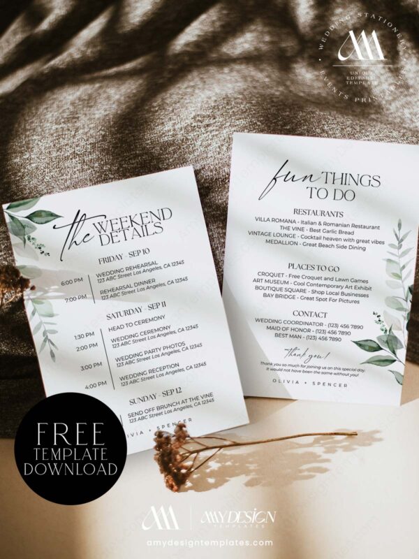 5+ Free Minimalist Wedding Itinerary Templates: Elegant Planning Made Simple Your Free Minimalist Wedding Itinerary Templates