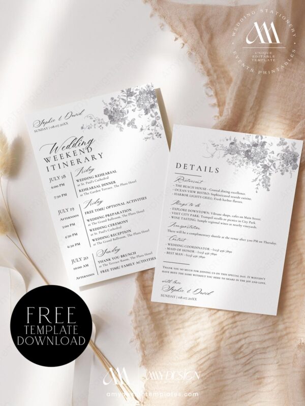 5+ Free Minimalist Wedding Itinerary Templates: Elegant Planning Made Simple Your Free Minimalist Wedding Itinerary Templates