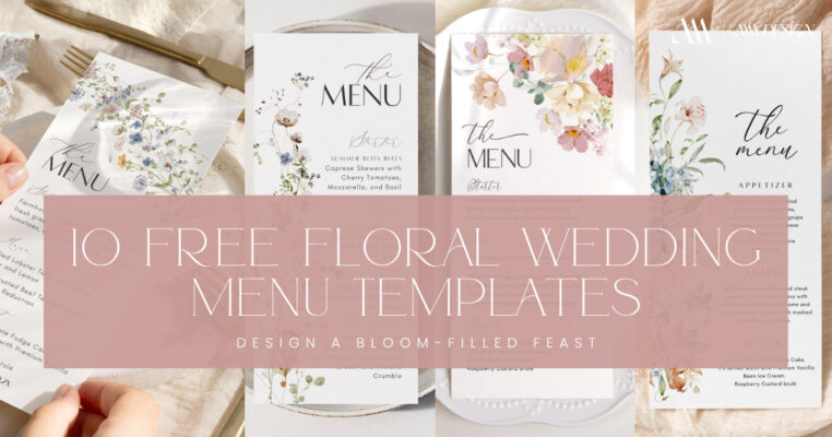 10+ Free Floral Menu Wedding Templates | Amy Design