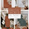 50+ Item Boho Terracotta Bridal Shower Bundle Template | Editable Pampas Grass Invitation, Games, Signs & Stationery Pack | Instant Download