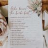 Who knows the bride best Boho Terracotta Bridal Shower Games Bundle Printable | Editable Pampas Grass Games & Activities Pack | Instant Download