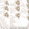 Boho Terracotta Bridal Shower Games Bundle Printable | Editable Pampas Grass Games & Activities Pack | Instant Download