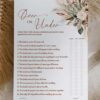 50 Boho Terracotta Bridal Shower Games Bundle Printable | Editable Pampas Grass Games & Activities Pack | Instant Download Over or Under Boho Terracotta Bridal Shower Games Bundle Printable | Editable Pampas Grass Games & Activities Pack | Instant Download