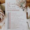 He said she said Boho Terracotta Bridal Shower Games Bundle Printable | Editable Pampas Grass Games & Activities Pack | Instant Download