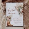 Boots and Blooms Bridal Shower Invitation | Western Boho Invite | Terracotta Desert Chic