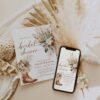 Boots and Blooms Bridal Shower Invitation | Western Boho Invite | Terracotta Desert Chic